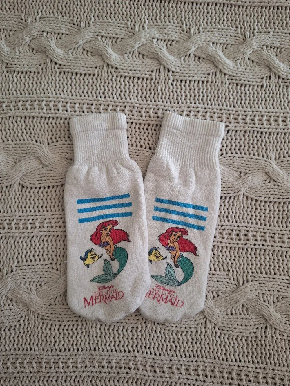 Vintage Girls Disney Little Mermaid Socks